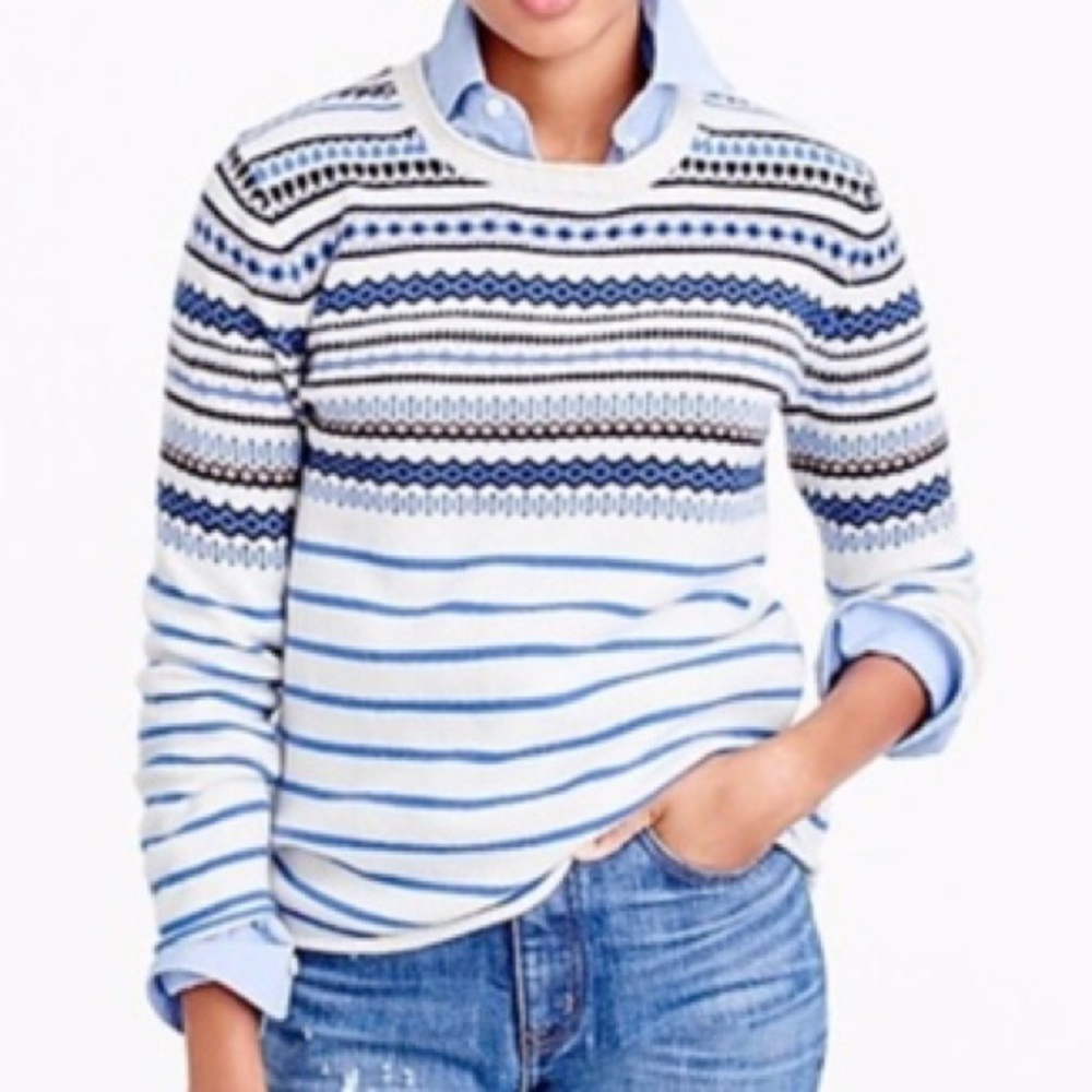 J Crew Fair Isle Wool Sweater
